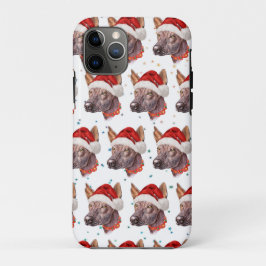 メキシコの毛のない犬がクリスマススターを育てる iPhone 11 PROケース