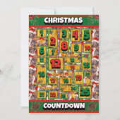 メキシコの毛のない犬のカウントダウンクリスマスアドベント シーズンカード (正面)