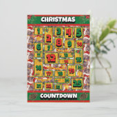 メキシコの毛のない犬のカウントダウンクリスマスアドベント シーズンカード (スタンド正面)