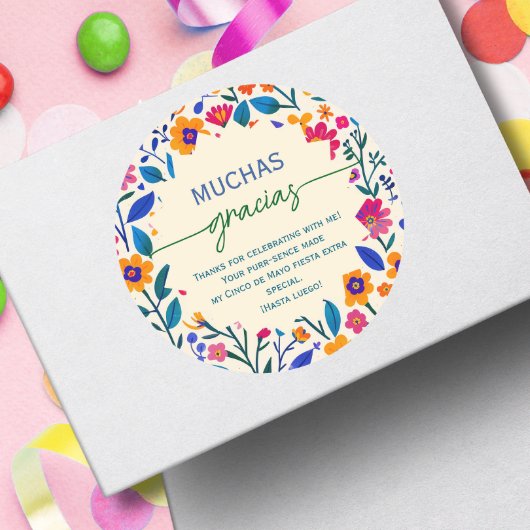 メキシコの民俗芸術 - Muchas Gracias ありがとう  ラウンドシール