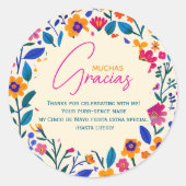 メキシコの民俗芸術 - Muchas Gracias ありがとう  ラウンドシール (正面)