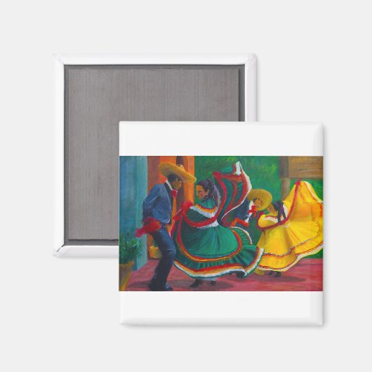 メキシコの民族バレエダンサー マグネット (正面/裏面)