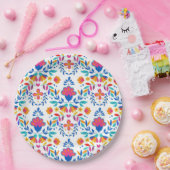 メキシコの民族フォーク芸術の花柄 ペーパープレート (パーティー)