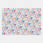 メキシコの民族フォーク芸術の花柄 ラッピングペーパーシート (正面3)