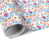 メキシコの民族フォーク芸術の花柄 ラッピングペーパー (ロールコーナー)