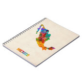 メキシコの水彩画の地図 ノートブック (左側)