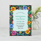 メキシコの水彩結婚式招待状 招待状 (スタンド正面)