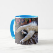 メキシコの波に乗ってかわいいなタキシード猫 マグカップ (正面左)