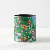 メキシコの漫画の地図のマグ マグカップ (中央)