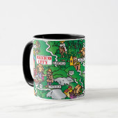 メキシコの漫画の地図のマグ マグカップ (正面左)