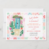 メキシコの熱帯水色の目的地の結婚式 セーブザデート (正面)