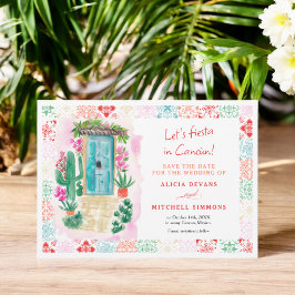 メキシコの熱帯水色の目的地の結婚式 セーブザデート