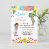 メキシコの男性または彼女が赤ちゃんシャワーを明かす 招待状 (スタンド正面)