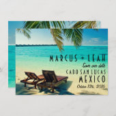 メキシコの目的地の結婚式の日付を保存 セーブザデート (正面/裏面)