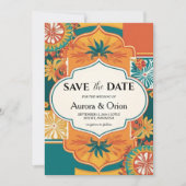 メキシコの目的地の結婚式の日付を保存 招待状 (正面)