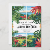 メキシコの目的地の結婚式の日付を保存 招待状 (正面)