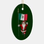 メキシコの看板のあるサンタクロース セラミックオーナメント (右)