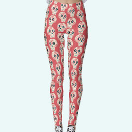 メキシコの砂糖スカルの死んだレギンス レギンス