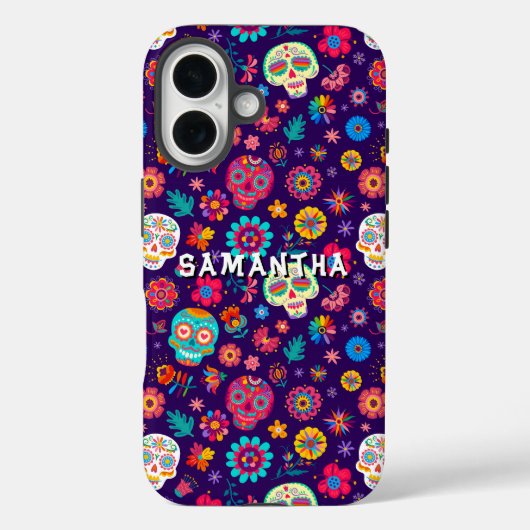 メキシコの砂糖スカルパターンiPhone / iPadケース Case-Mate iPhoneケース (裏面)
