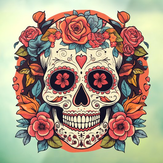 メキシコの砂糖スカル死の日 ウィンドウサイン