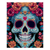 メキシコの砂糖スカル死の日 ポスター (正面)
