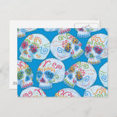 メキシコの砂糖スカル ポストカード (正面/裏面)