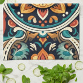 メキシコの砂糖太郎焼き物デザインキッチンタオル キッチンタオル (折り畳み)