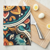 メキシコの砂糖太郎焼き物デザインキッチンタオル キッチンタオル (四つ折り)