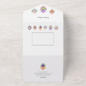 メキシコの神聖なハート全員が結婚式で招待 オールインワン招待状 (外側)