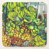 メキシコの端正で甘く、サイドポケットに スクエアペーパーコースター (正面)