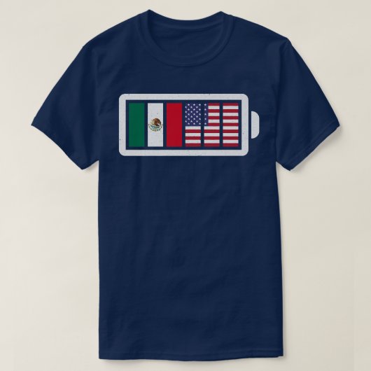 メキシコの米国電力完全充電バッテリプリミ Tシャツ (デザイン正面)