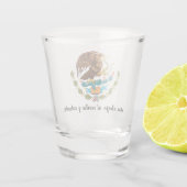 メキシコの紋章付き外衣あなたのトースト ショットグラス (裏面)