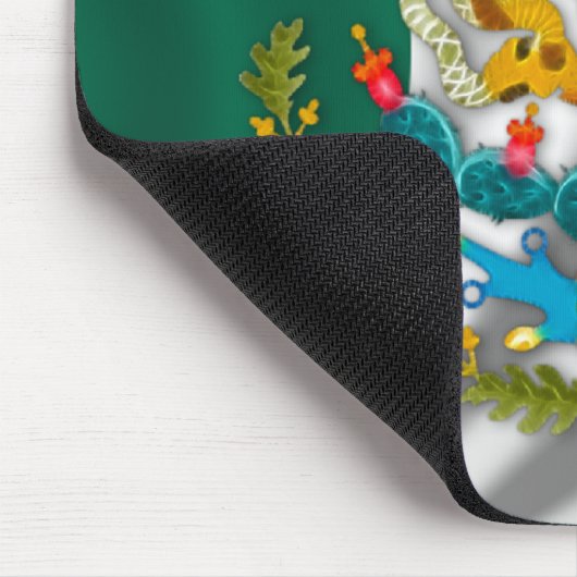 メキシコの紋章付き外衣の旗 マウスパッド (コーナー)