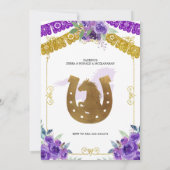 メキシコの紫と金ゴールド娘チャラ・トレス・アーノス 招待状 (裏面)