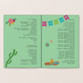 メキシコの結婚フィエスタの旅程サンゴ箔カード 箔カード (内部)