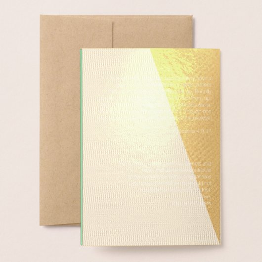 メキシコの結婚フィエスタの旅程サンゴ箔カード 箔カード (裏面封筒付き)