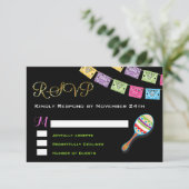 メキシコの結婚式のRSVPカード 出欠カード (スタンド正面)