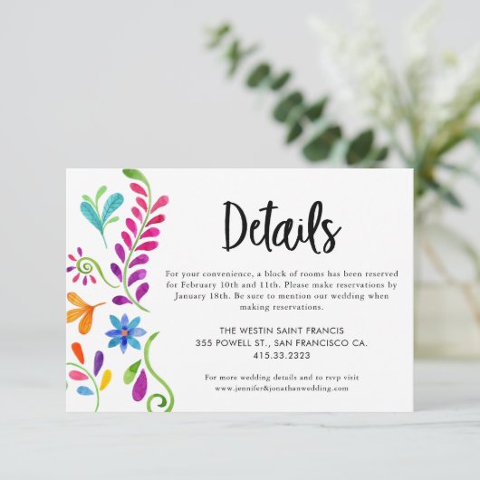 メキシコの結婚Fiesta詳細エンクロージャカード エンクロージャーカード (スタンド正面)