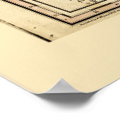 メキシコの統一された州の地図(1826年) ポスター (角)