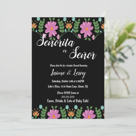 メキシコの緑のフローラ招待状 招待状 (スタンド正面)