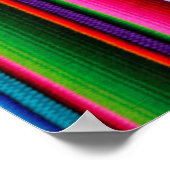 メキシコの織物の質感 ポスター (角)