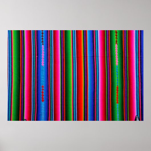 メキシコの織物の質感 ポスター (正面)