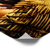 メキシコの美しいカレンダーガールが釣り船に乗って ポスター (角)