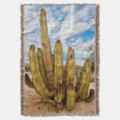 メキシコの老人のサボテンの肖像 スローブランケット (正面縦)