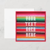 メキシコの背景　ポンチョ　セラペ　招待状 招待状 (正面/裏面)