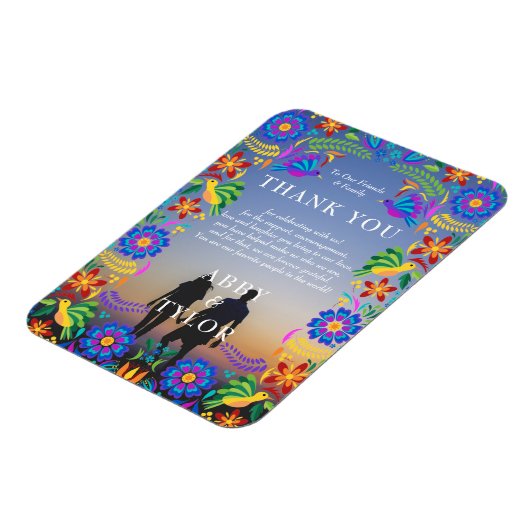 メキシコの花ありがとう磁石 マグネット (左側)