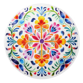 メキシコの花のデザインセラミックノブ セラミックノブ