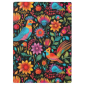 メキシコの花のパターンのスクリプト名レシピ クリップボード (裏面)