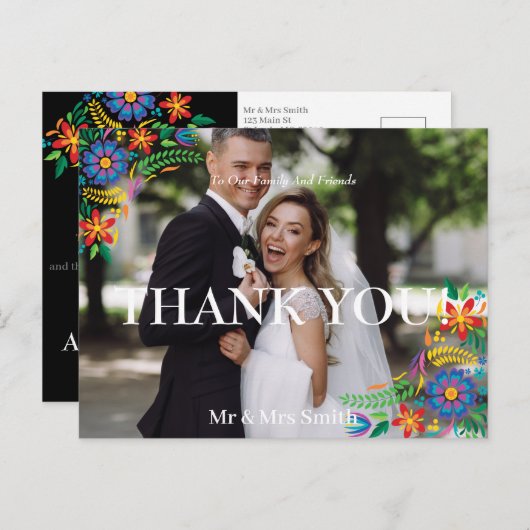 メキシコの花の写真ありがとうはがき ポストカード (正面/裏面)