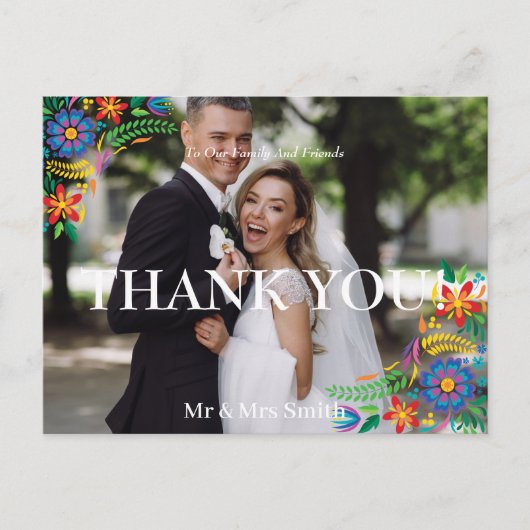 メキシコの花の写真ありがとうはがき ポストカード (正面)